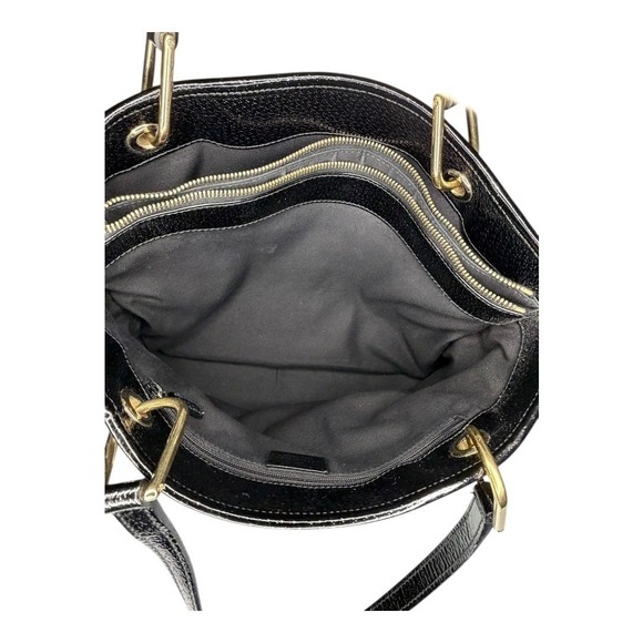 Gucci Black GG Canvas Tote / Satchel with Patent Leather Trim – Made in Italy - Picture 11 of 14
